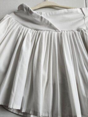 SHEIN, White, Pleated Mini Skort, Size 8Y